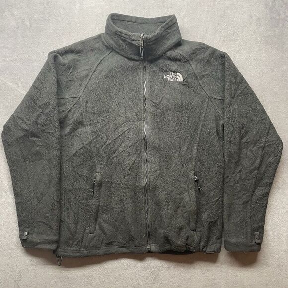The North Face Woman's Soft Shell Fleece Black Mock Collar Full Zip Medium Black - Picture 1 of 13